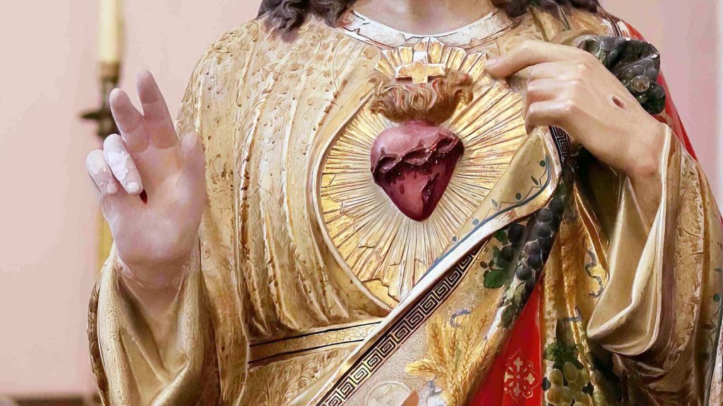 Cœur sacré de Jésus symbolisant l’amour divin et la méditation spirituelle